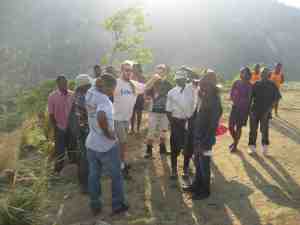 Braden teaching Permaculture to Haitian Farmers 